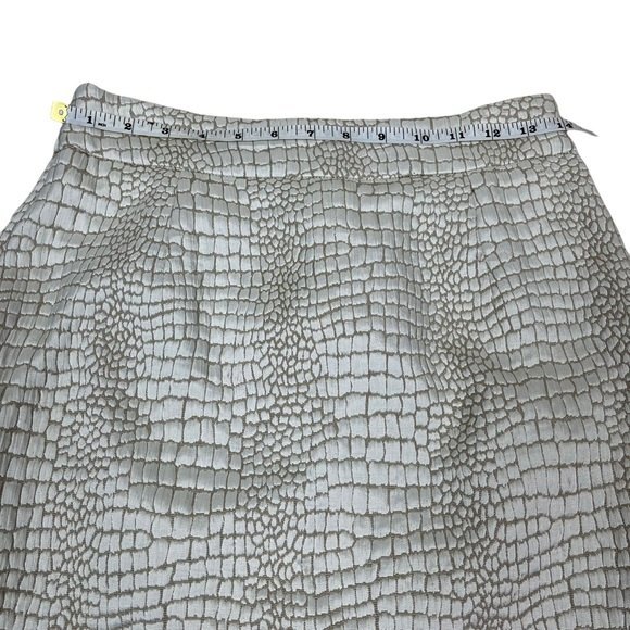 Calvin Klein Gold Snake Print Pencil Skirt Size 4 - Picture 4 of 8
